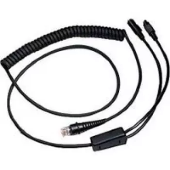Honeywell - Comutador de teclado / Cabo de rede - RJ-45 (macho) - PS/2, 6 pinos, fonte de alimentação - 3,0 m - enrolado - preto (CBL-720-300-C00)
