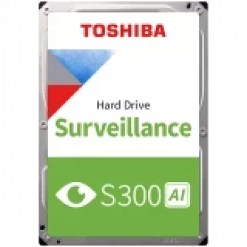 HDD Videovigilância TOSHIBA S300 AI 8TB CMR, 3,5'', 512MB, 7200U/min, SATA, 64 câmaras, 24/7, TBW: 550