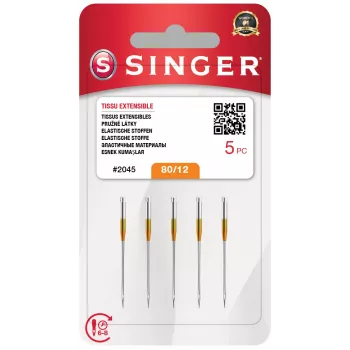 Agulha de máquina de costura SINGER 2045 SZ12 BLST W/05 N204511M503 – agulha doméstica/industrial tamanho 12