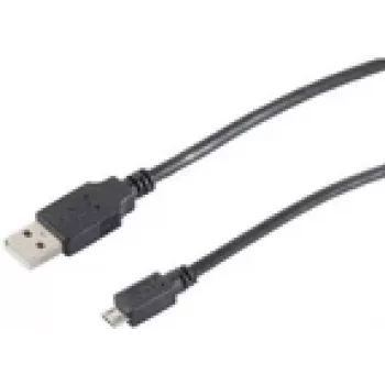 Cabo USB S/CONN 77185-HQ 5 m USB 2.0 A para Micro-USB B preto