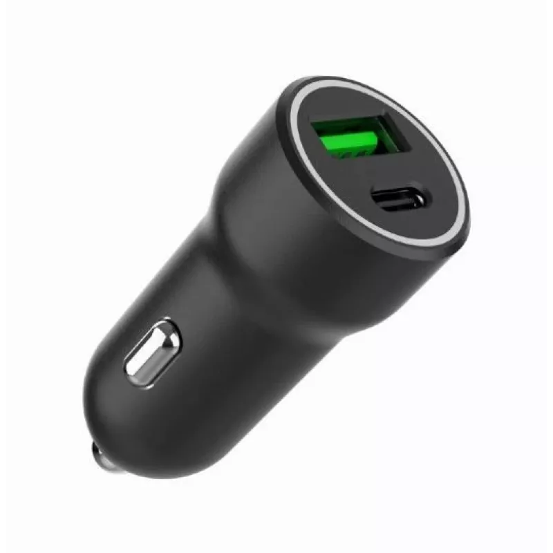 Adaptador de carro Gembird - USB Type-A e C PD - 20W