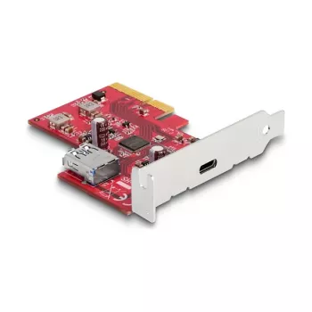 Placa DeLOCK PCI Express x4 USB 10 Gbps Type-C Type-A Low Profile