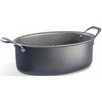 Panela de estufar Pensofal Invictum Professional Oval 32 cm com 2 pegas e tampa de vidro