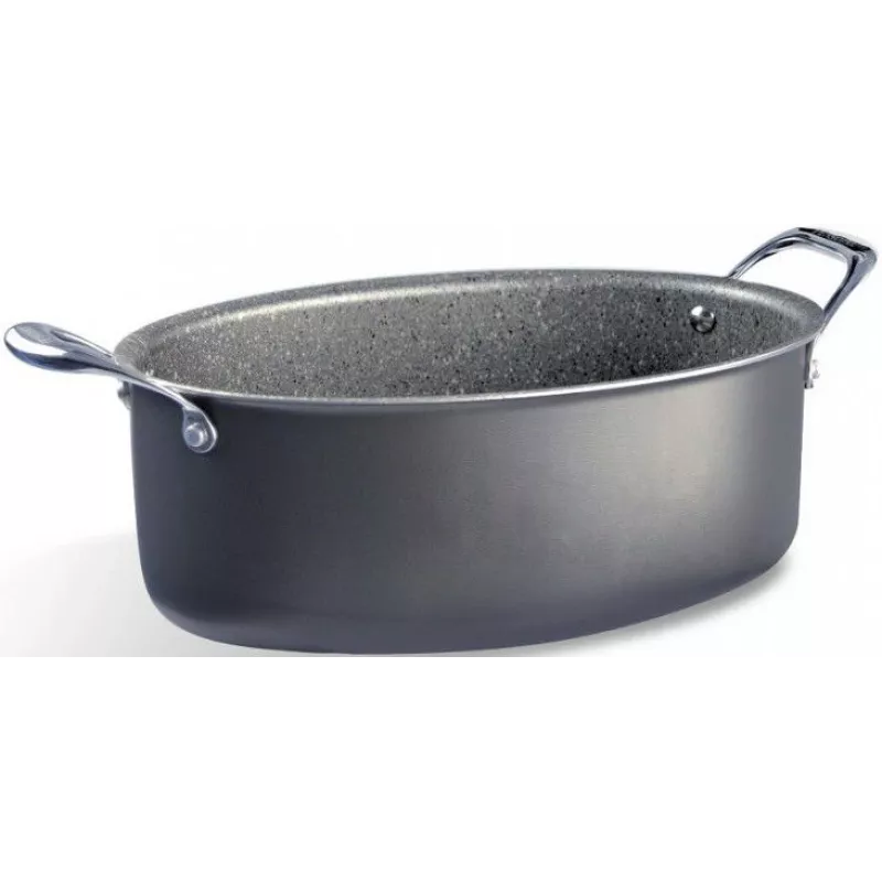 Panela de estufar Pensofal Invictum Professional Oval 32 cm com 2 pegas e tampa de vidro