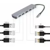 Gembird A-CM-COMBO3-03 adaptador multifunções USB Type-C 3 em 1 (hub + HDMI + PD)