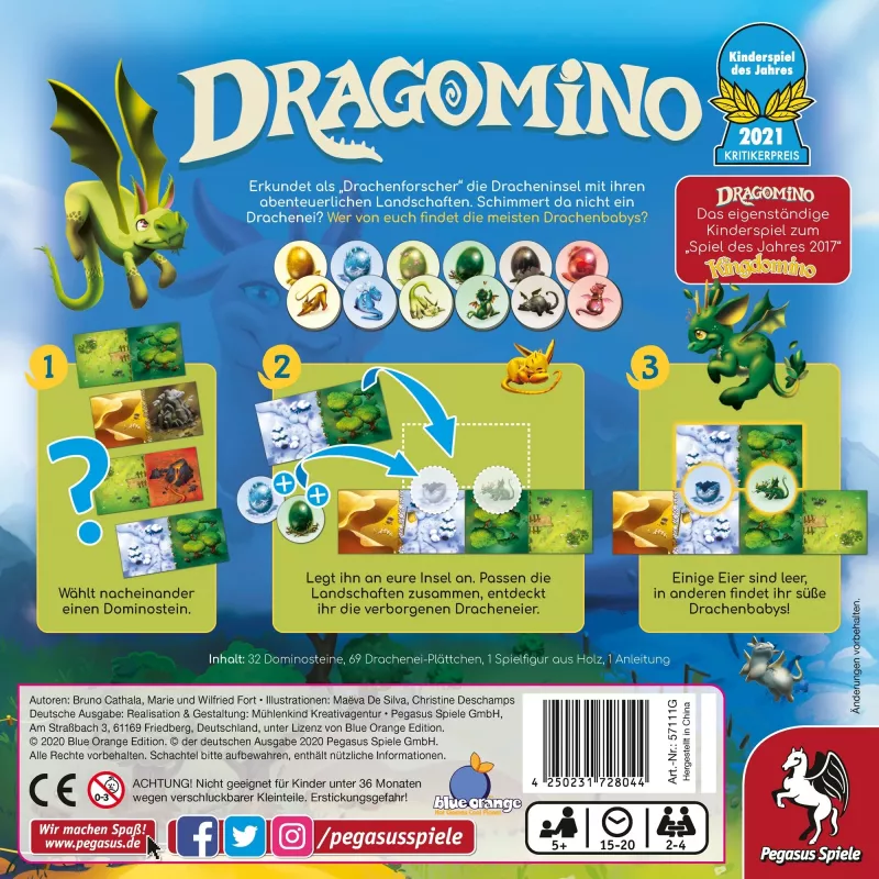 Dragomino, jogo de tabuleiro infantil do ano 2021