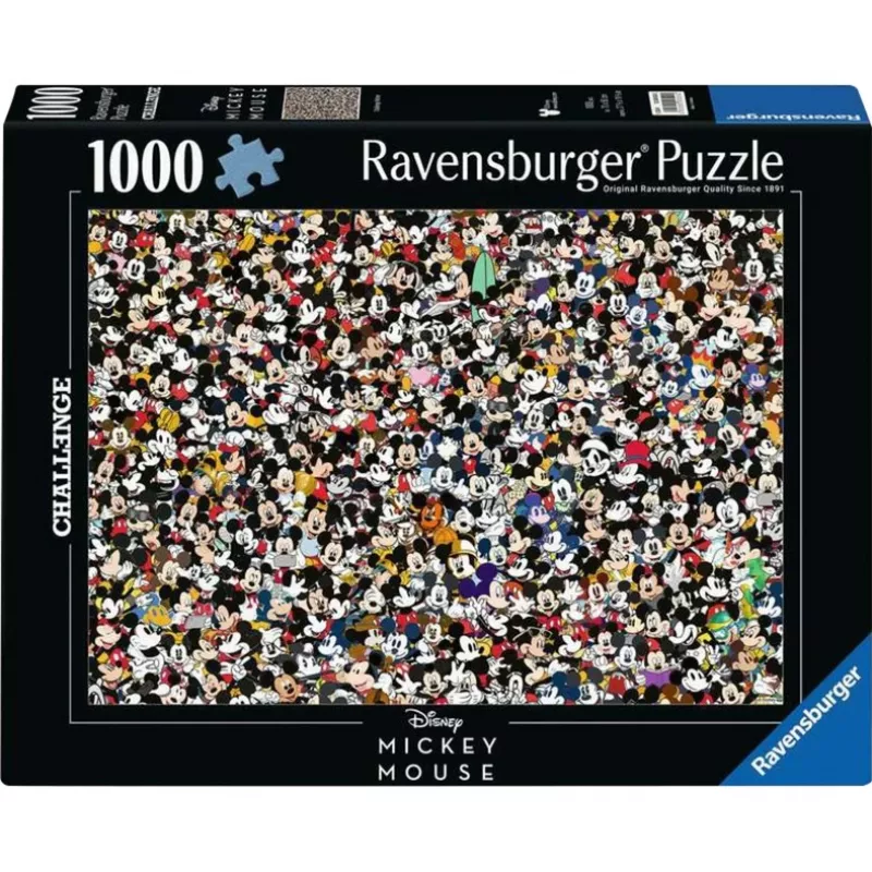 Puzzle Ravensburger 12000529 — 1000 peças, Mickey Mouse Cartoons, 700×500 mm, a partir dos 14 anos