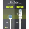 Goobay Cabo de rede CAT 6A ultraflexível fino U/UTP branco - ficha extra curta (74288)