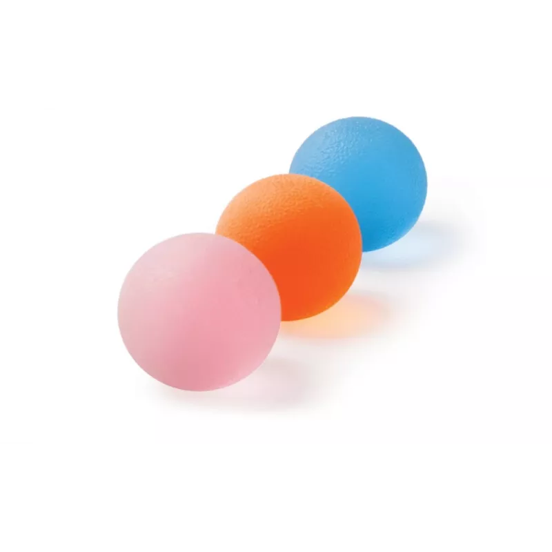 Bola de gel azul para reabilitação da mão