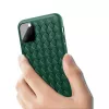Capa protetora Devia para iPhone 11 Pro Max com padrão tecido, verde