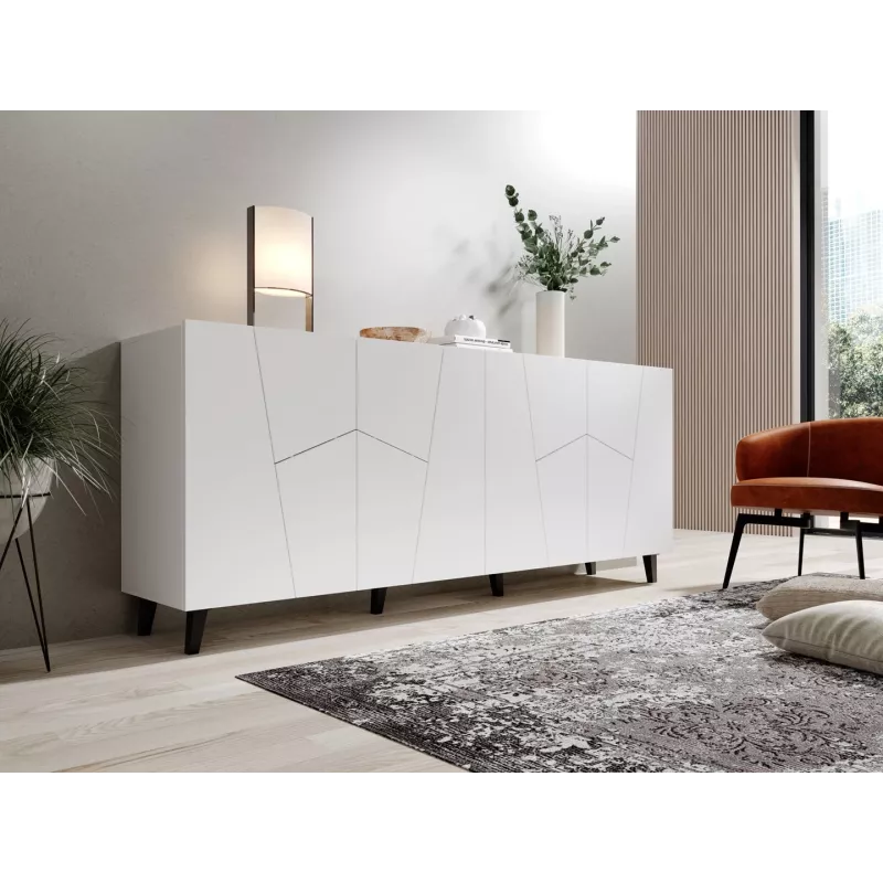 Cama Meble ETNA cómoda 200x42x82 cm, branca mate