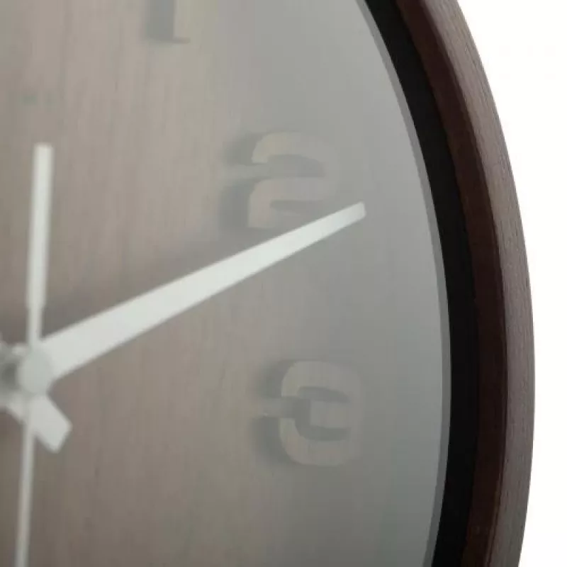 Relógio de parede NeXtime 5192gs Wood Wood Small, 22x20 cm, madeira, cinzento