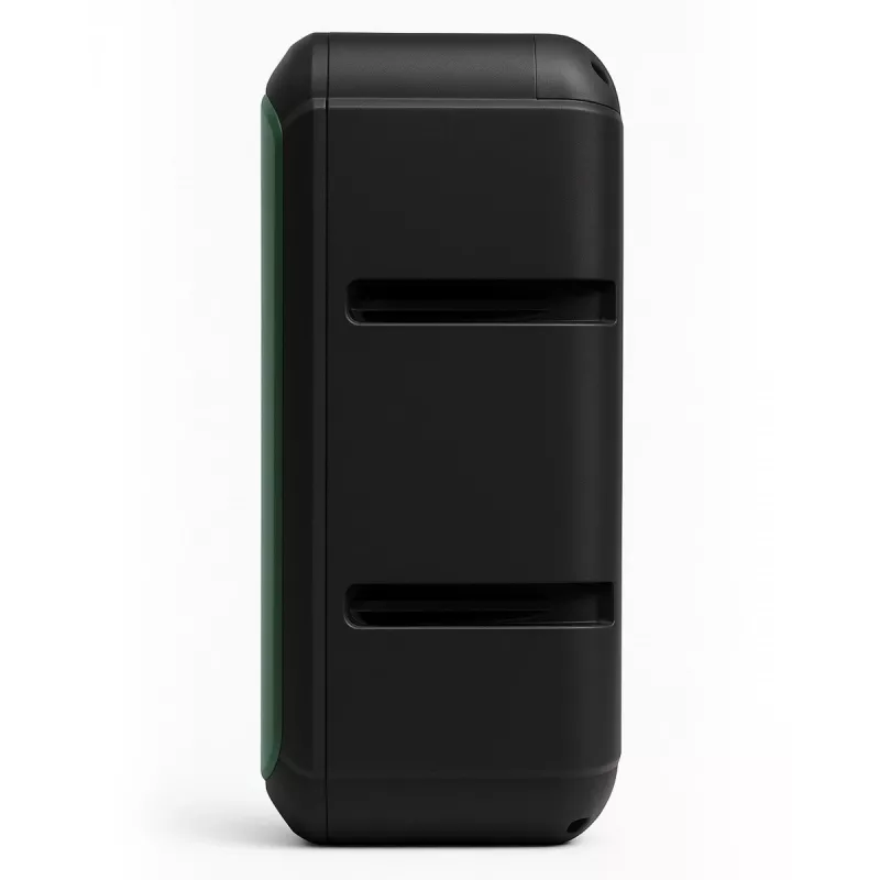 Altifalante estéreo portátil SQUEAK SQ1009 – Bluetooth 5.3, 45 W RMS, 10 h de autonomia, FM, USB, AUX, LED, 1800 mAh, preto