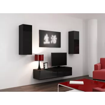 Suporte de TV Cama VIGO 140 30/140/40 preto/preto brilhante