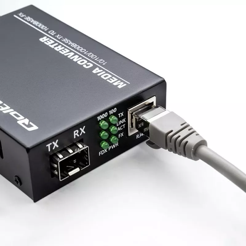 Conversor de media SWITCH Ethernet 1x RJ45 1x SFP