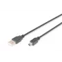 ASM AK-300108-018-S Cabo ASSMANN USB 2.0 HighSpeed CanonType USB A / Mini-USB B (5 pinos) macho 1,8 m