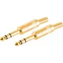 Ficha de fio ShiverPeaks BS50200-G2 6,3 mm dourado