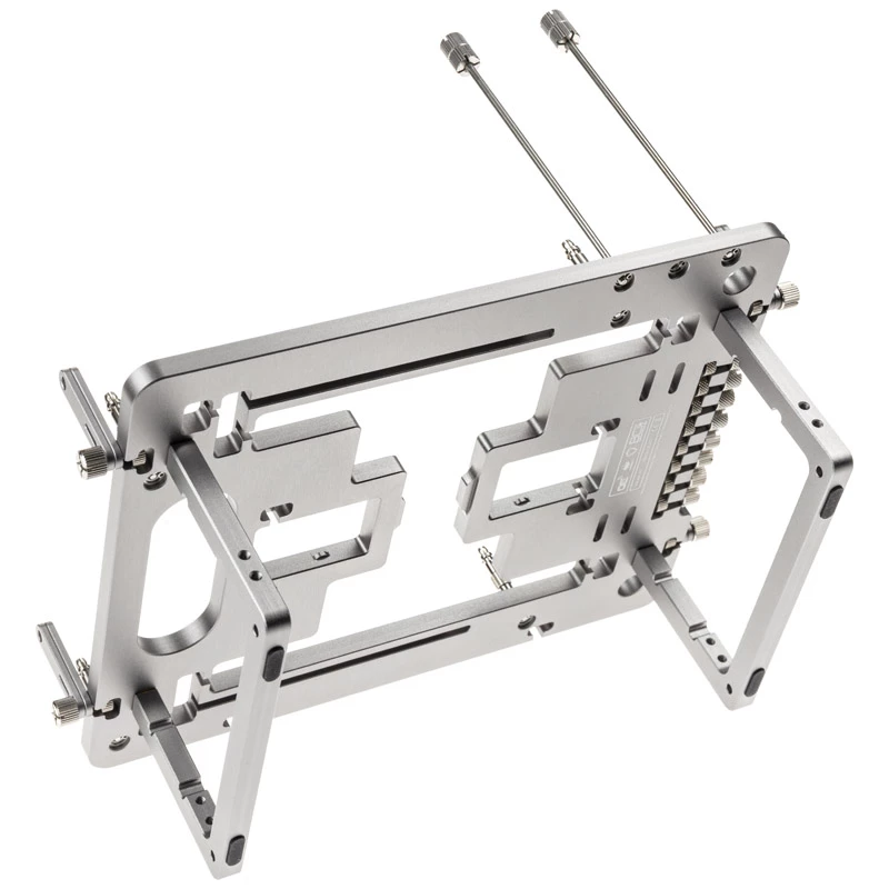 Caixa de bancada Mini Streacom BC1 Mini V2 prateado — estrutura compacta de open-frame