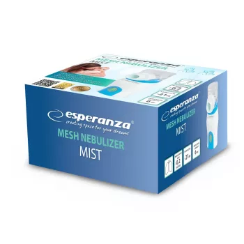 Inalador portátil ESPERANZA ECN005 — nebulizador de bolso compacto, 0,2 ml/min, 21 dB, USB, 2×AA