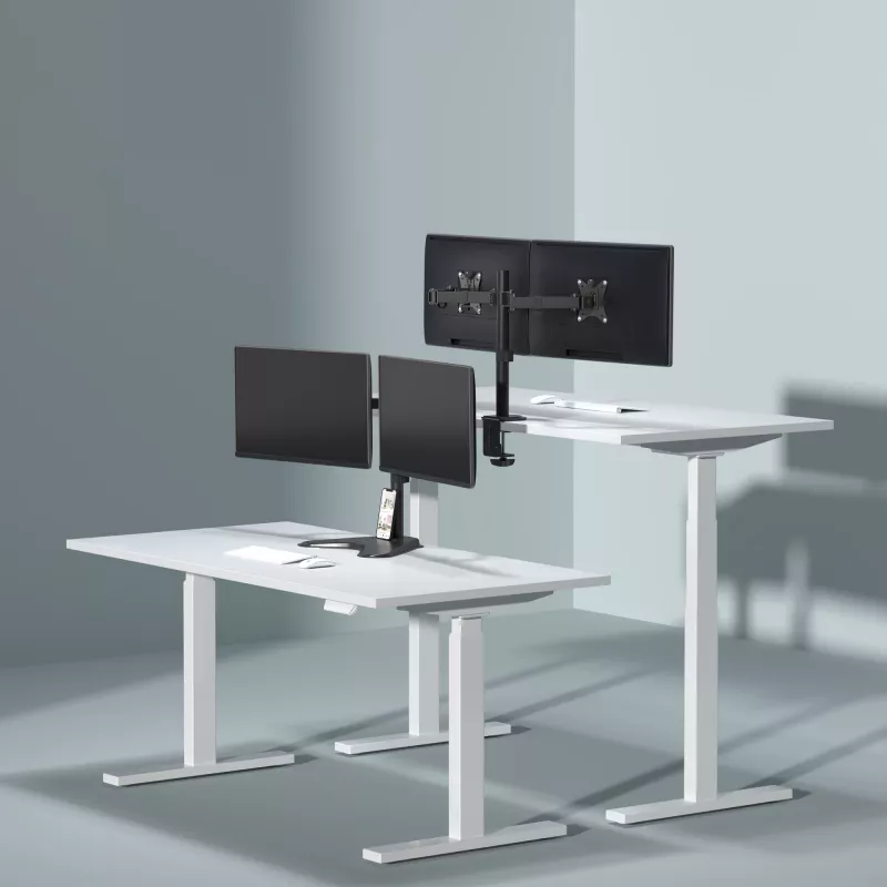 Suporte de parede para monitor SBOX LCD-352/2-2 para ecrãs de 13–32 polegadas, braço duplo, carga 2×8 kg, VESA 100×100