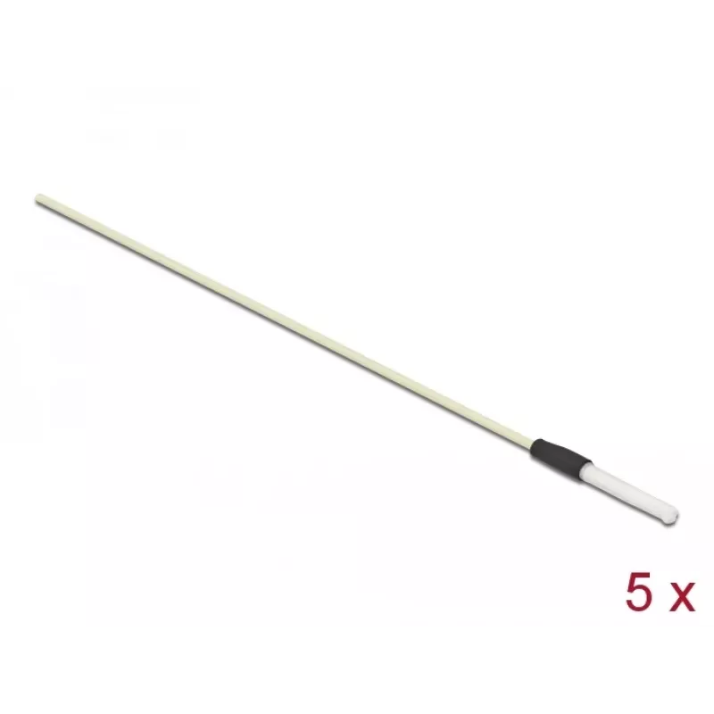 Delock 86781 Cotonetes de limpeza para fibra ótica, 15 cm, branco, 5 unid.