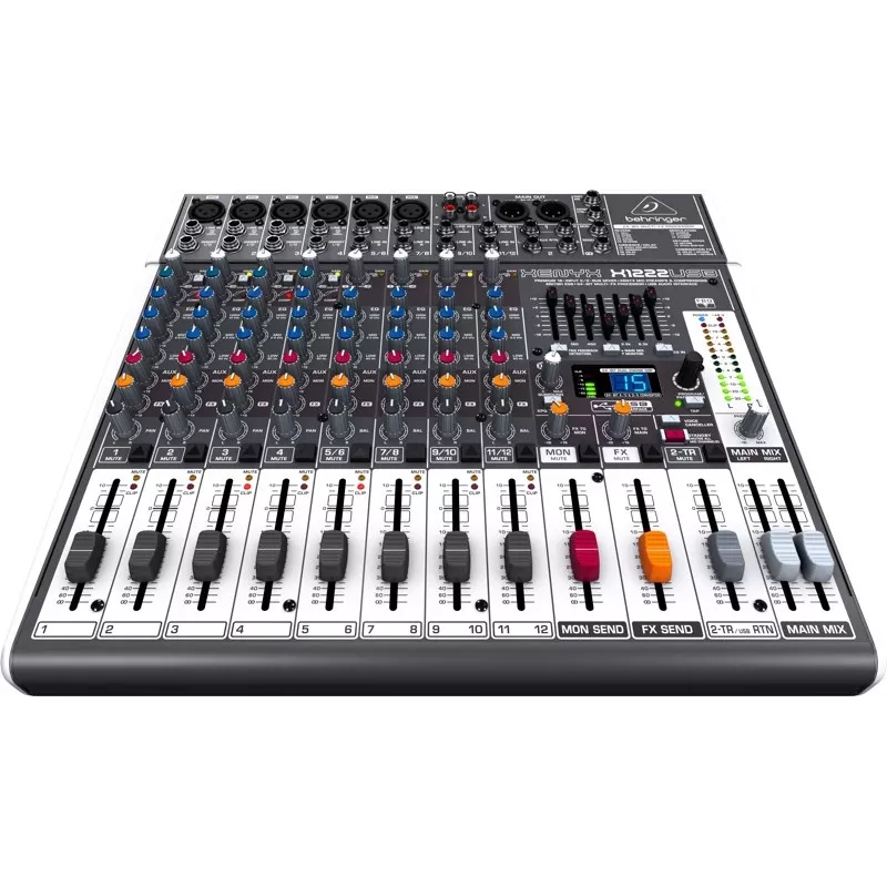 Misturadora de áudio Behringer X1222USB 4 canais