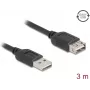 Cabo USB 2.0 DELOCK 81514 — USB A para USB A, 3 m, preto