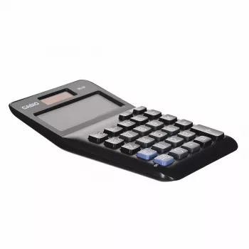 Calculadora de secretária CASIO MS-8F – 8 dígitos, pilha/solar, 26 teclas, funções de moeda e imposto, cálculo de margem, preto