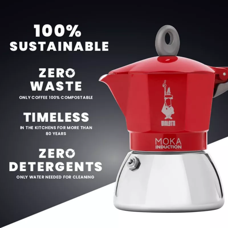 Bialetti Moka Induction cafeteira Moka 6 chávenas