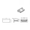 Tampa de proteção para conector fêmea HDMI mini-C DeLOCK 64028