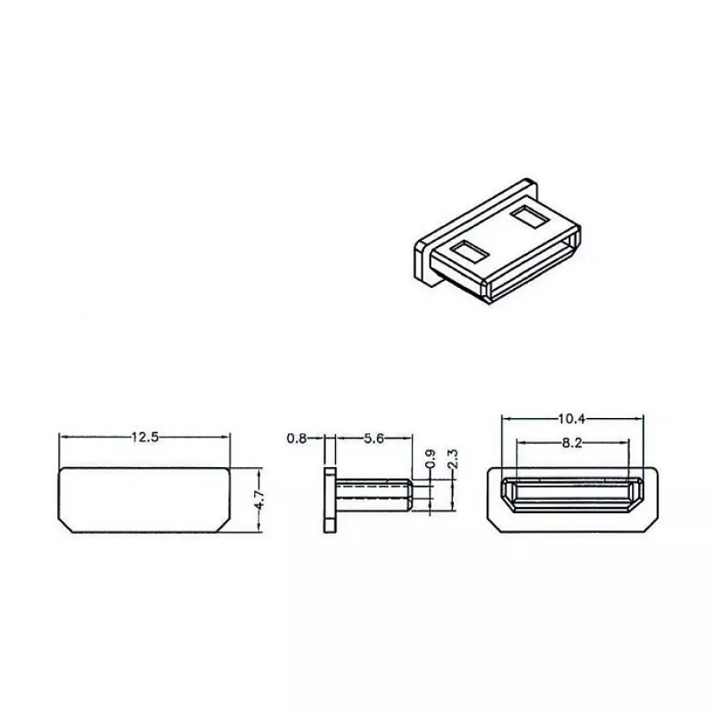 Tampa de proteção para conector fêmea HDMI mini-C DeLOCK 64028