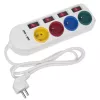 Extensão elétrica MACLEAN MCE229W — 4 tomadas, 2× USB, cabo de 1,5 m, tipo F, 10 A, branco