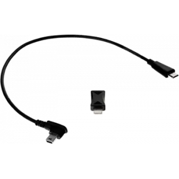 Cabo de dados USB No name microUSB para microUSB e Lightning, preto, modelo 0-07-0258-0.08_LF