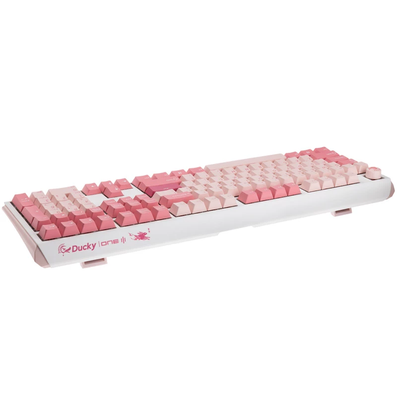 Teclado Ducky One 3 Gossamer Pink Gaming USB US inglês rosa, branco