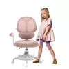 Cadeira giratória infantil mark adler Junior 4.5 rosa — encosto em rede, assento em espuma, altura ajustável 40–50 cm, braços, apoio lombar, rodas (embalagem aberta)