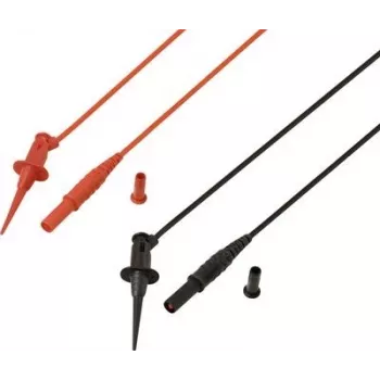 Cabo de teste Voltcraft MSL-525 4 mm ficha de segurança 1,2 m vermelho preto 1 par (VC-17182165)