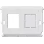 Placa de parede JUNG 54-2WE para tomadas modulares, branco, design sem parafusos