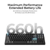 Teclado mecânico Keychron Q3 Ultra 8K — 80% QWERTY, com fios e Bluetooth, RGB, preto