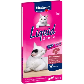 Petiscos para gatos Vitakraft VITAKRAFT Liquid Snack pasta de frango 6 x 15 g