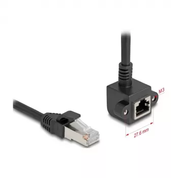 Cabo de rede DeLOCK 81041 RJ-45 Cat6 0,5 m preto