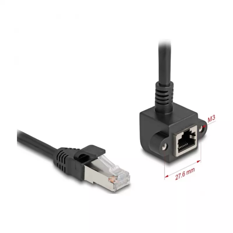 Cabo de rede DeLOCK 81041 RJ-45 Cat6 0,5 m preto
