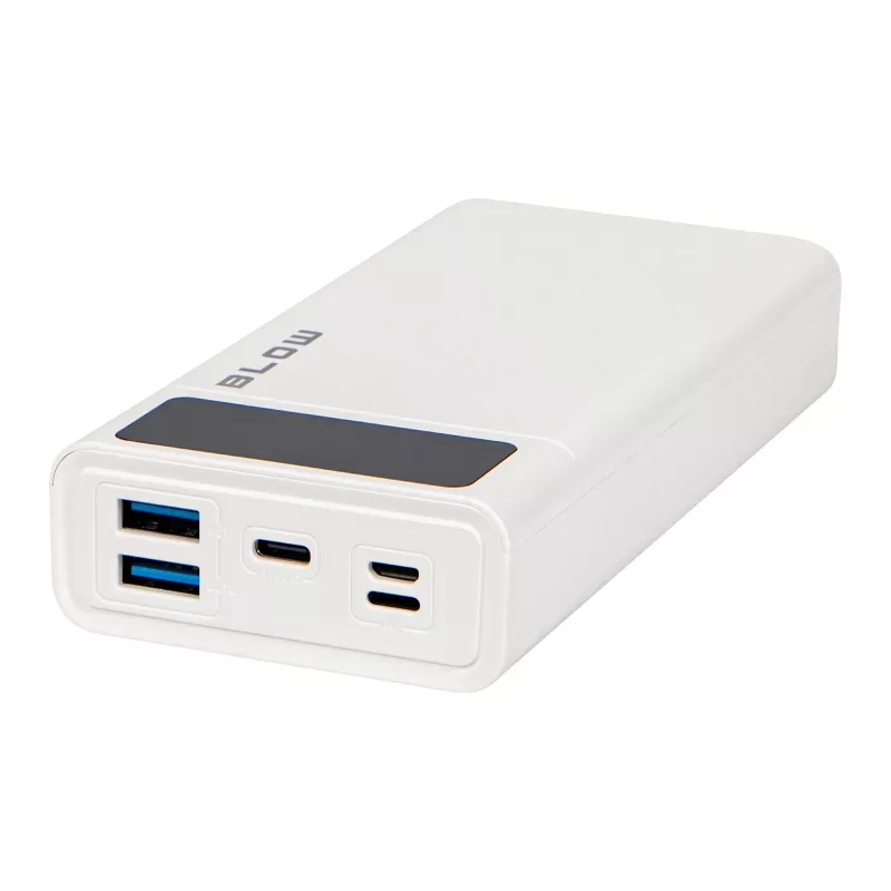 Powerbank portátil BLOW PB20E 20000mAh QC+PD 20W com USB-C, 2× USB-A, entrada Lightning, bateria de polímero
