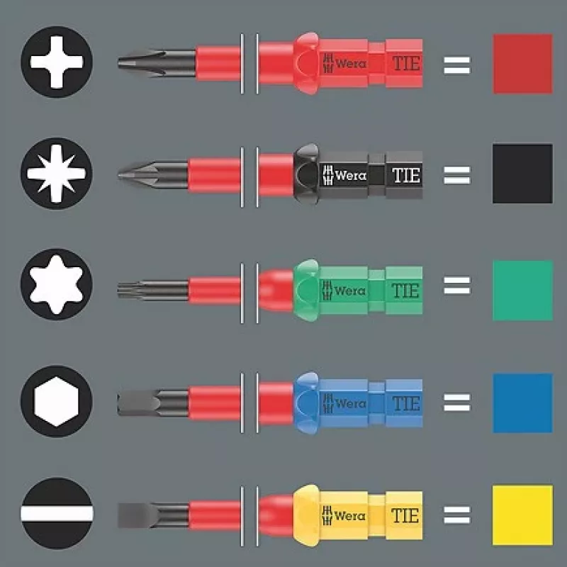 Conjunto de chaves de fendas Wera Kraftform Kompakt VDE 60 iS isolado 50 mm — conjunto de precisão com isolamento elétrico