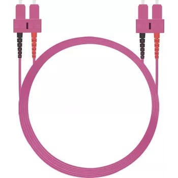 Cabo de patch de fibra ótica helos 50/125µm OM4 SC-SC duplex 0,5 m