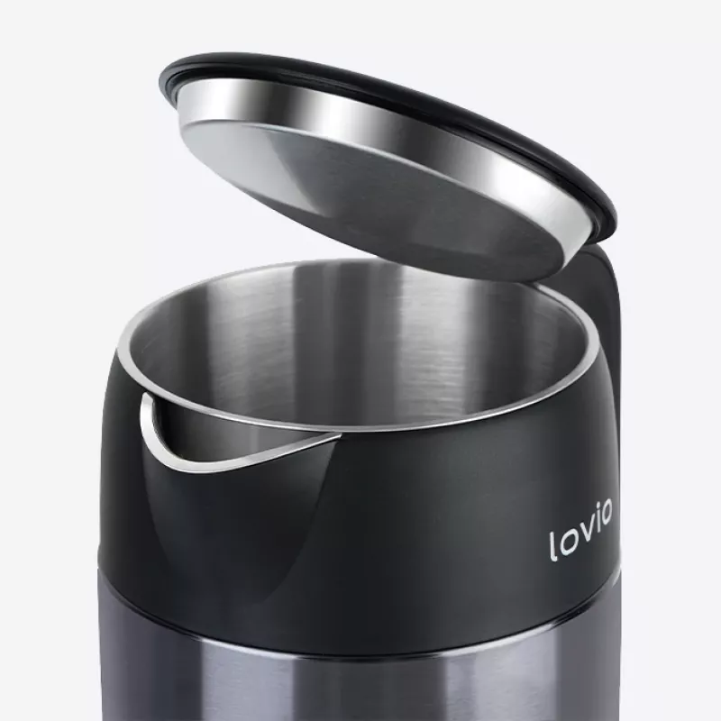 Chaleira elétrica Lovio 1.7L 2200W aço inoxidável