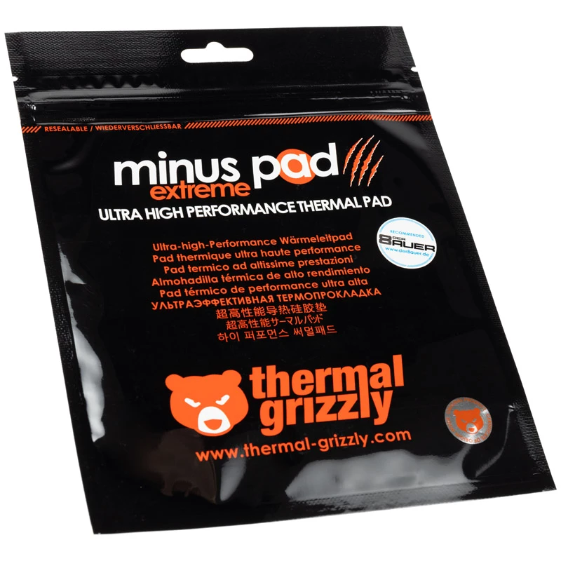 Thermal Grizzly TG-MPE-120-20-15-R Minus Pad Extreme almofada térmica, 120 x 20 x 1,5 mm, azul/rosa