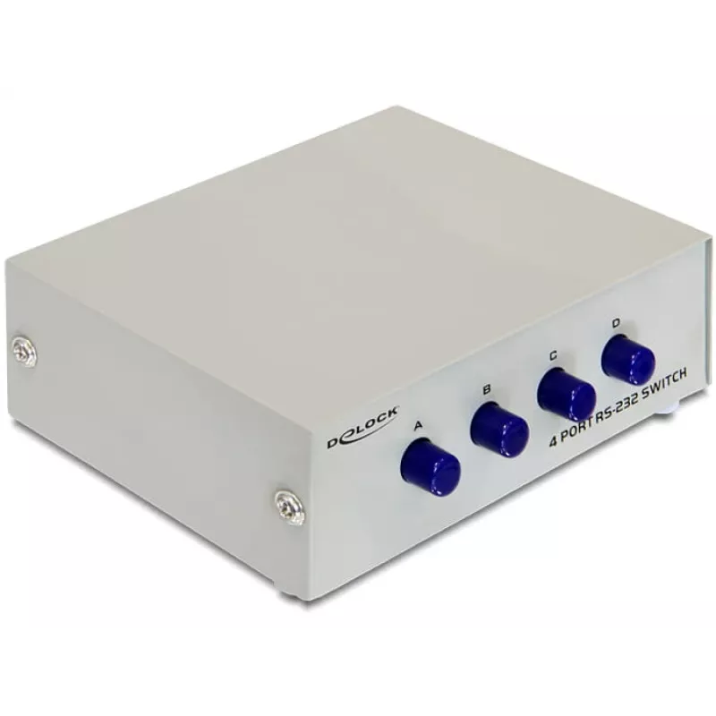 DeLOCK 87589 comutador série manual RS-232 de 4 portas