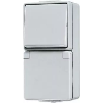 JUNG 676 W - Interruptor de tecla - branco - 250 V - 10 A - 70 mm - 47 mm