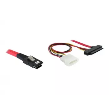 DeLOCK - Cabo SAS interno (Serial Attached SCSI) - 4-Lane - 36 pinos 4i Mini MultiLane - Alimentação interna, 4 pinos, SAS interno, 29 pinos (SFF-8482) - 50 cm (83059)
