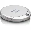 Leitor de CD portátil Lenco CD-201SI com função de audiolivro e carregamento, prateado